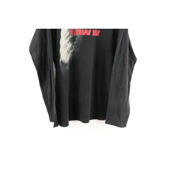 Vintage Mens XL Germany Saw IV Sterben War Gestern Movie Promo Long Sleeve Shirt